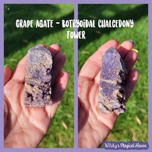 Grape Agate Botryoidal Chalcedony Gemstone Tower